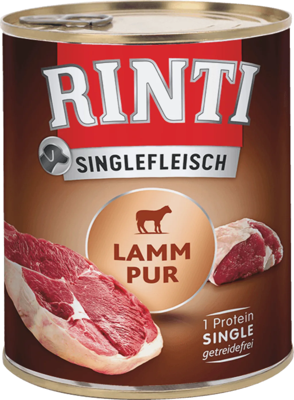 Singlefleisch Dose 800g - Lamm Pur by Rinti – product photo