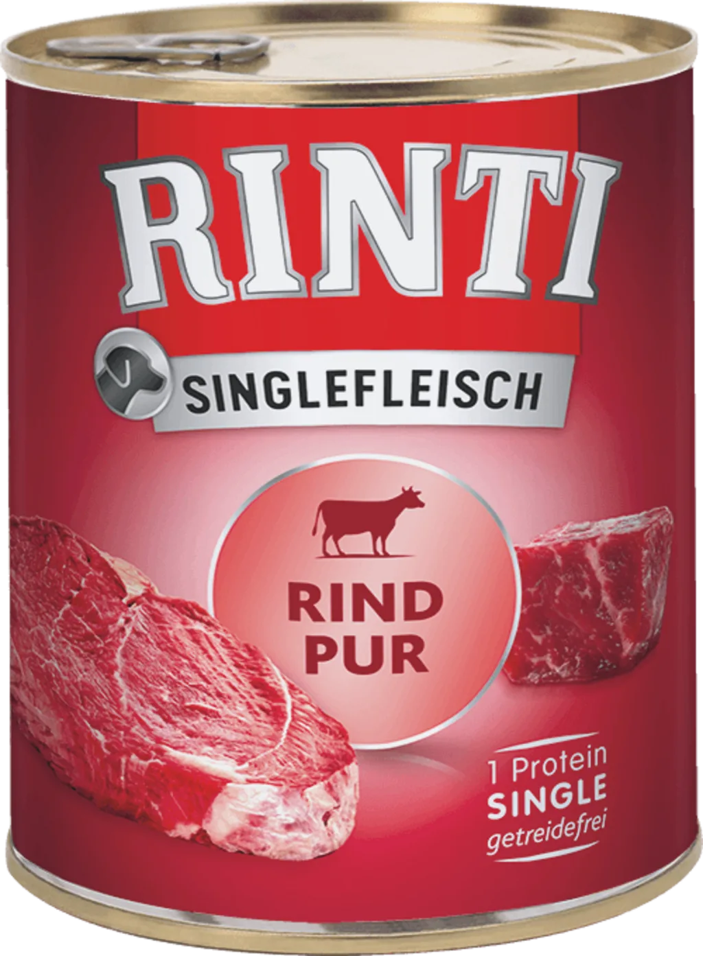 Singlefleisch blik 800g, rund puur van Rinti – productfoto