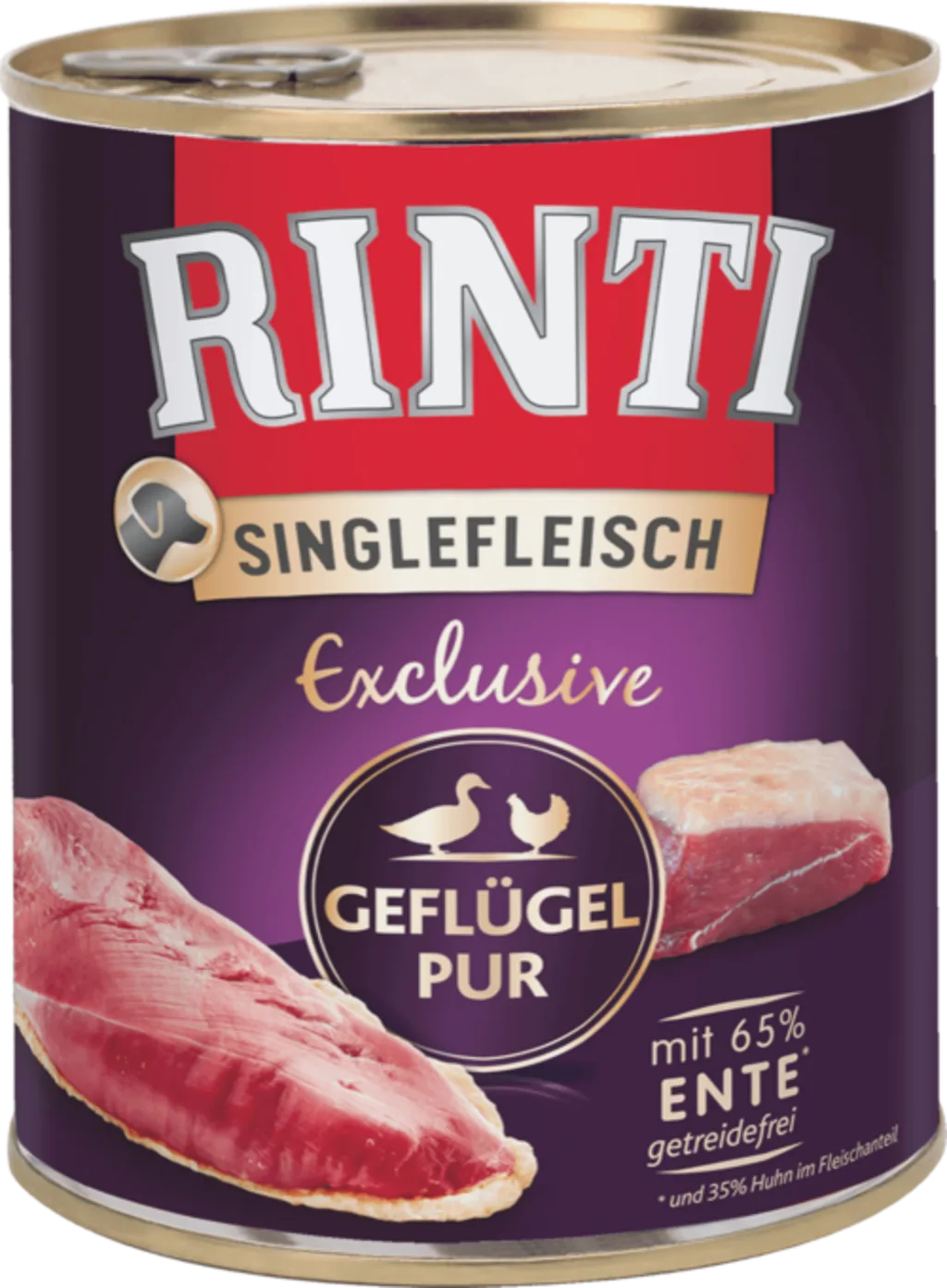 Singlefleisch Exclusive blik 800g, gevogelte puur van Rinti – productfoto