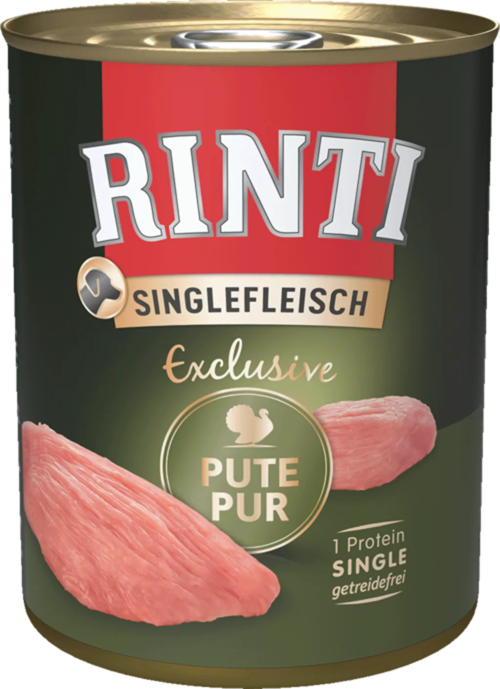 Singlefleisch Exclusive Dose 800g - Pute Pur by Rinti – product photo
