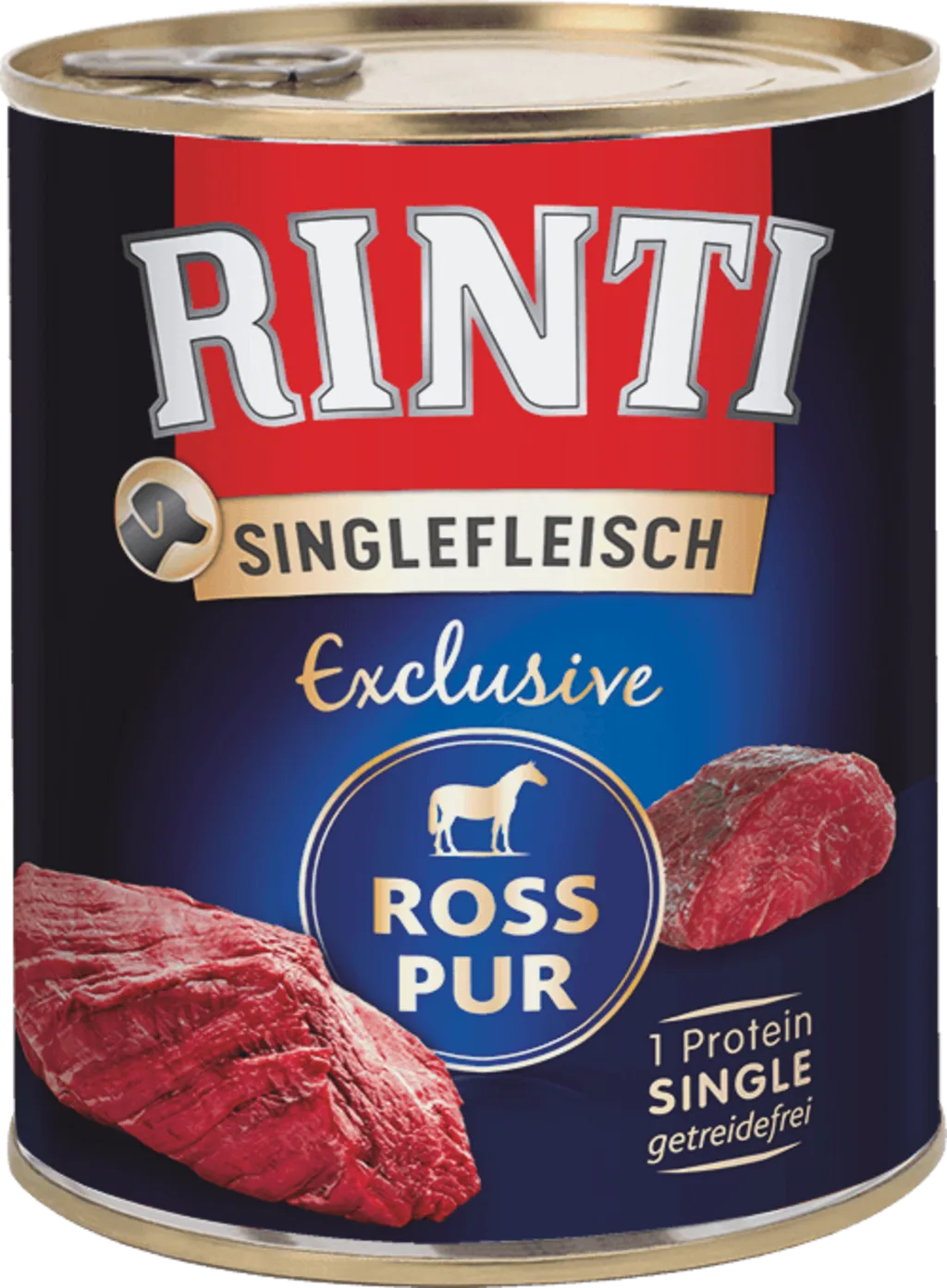 Singlefleisch Exclusive Dose 800g - Ross Pur by Rinti – product photo