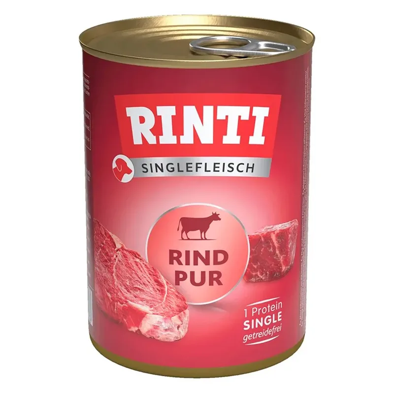 Singlefleisch Pur Rind Nassfutter Für Hunde 400g von Rinti – Produktfoto