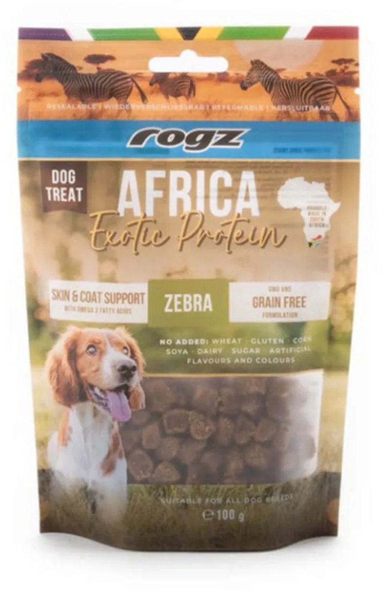 Africa Exotic Protein - Hondensnack - Zebra - 100 gram by Rogz – product photo