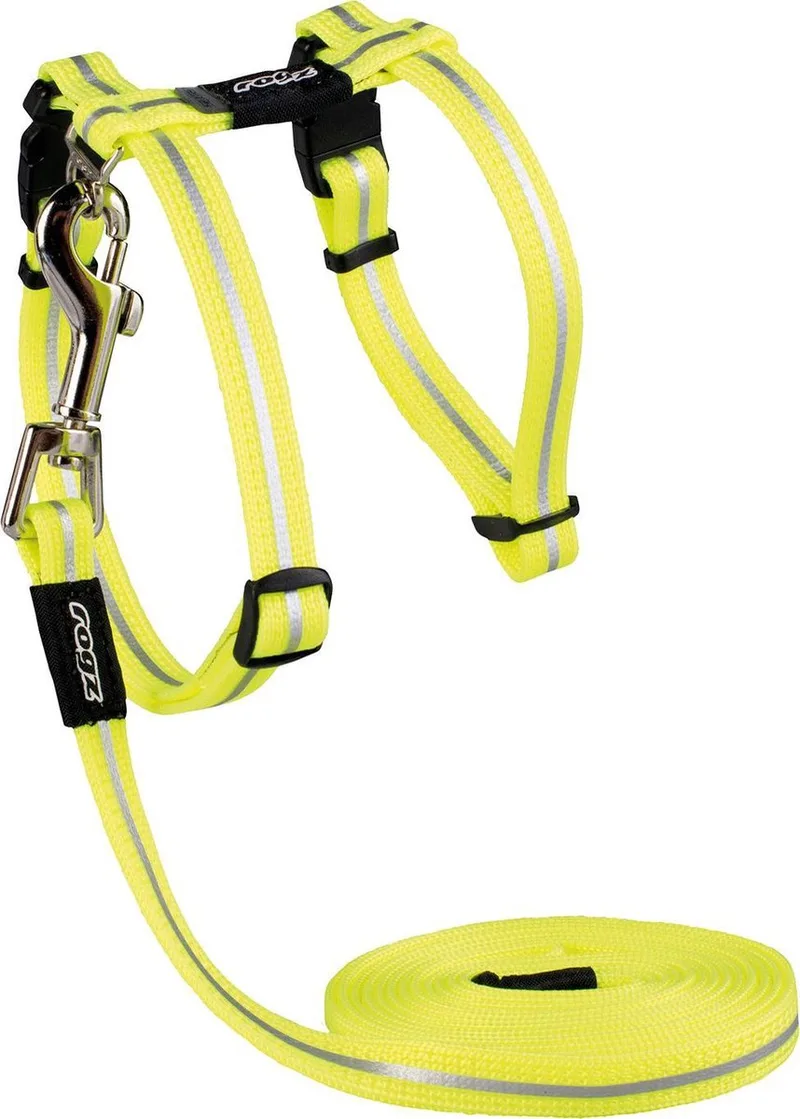 Alleycat Tuigje Met Looplijn - 11.9x21.5 cm de Rogz en Jaune – photo produit