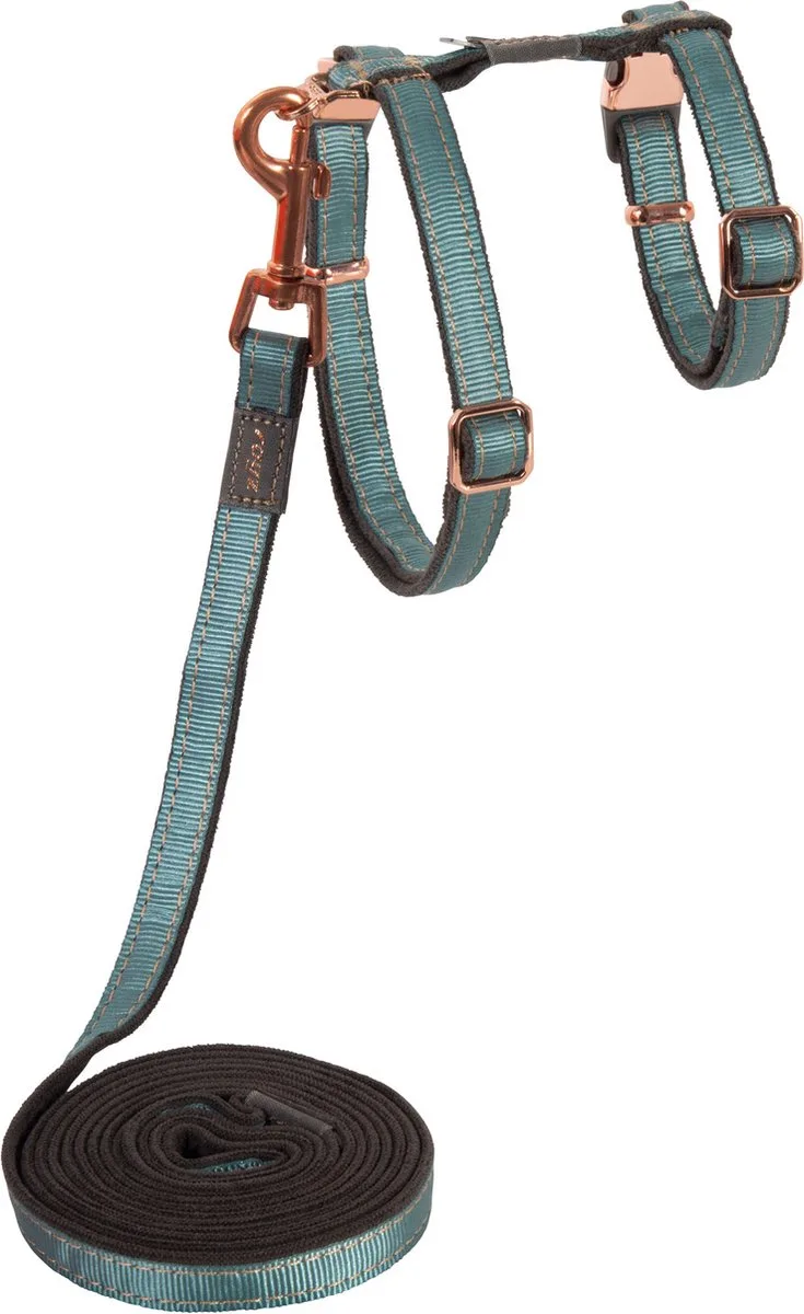 Catz Urbancat Tuig+lijn S - Kattenharnas - Maan by Rogz in Turquoise – product photo