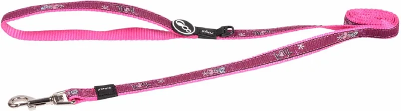 Classic Fancy Dress Hondenlijn / Hondenriem (HL12-CK) - Nylon - M - Breedte 16 mm - Lengte 140 cm - Geschikt voor honden van 12-22 kg de Rogz en Pink Love – photo produit