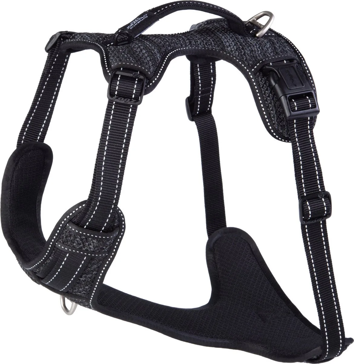 Explore Tuig Gevoerd - Hondenharnas - Xl 66-105 Cm de Rogz en Noir – photo produit