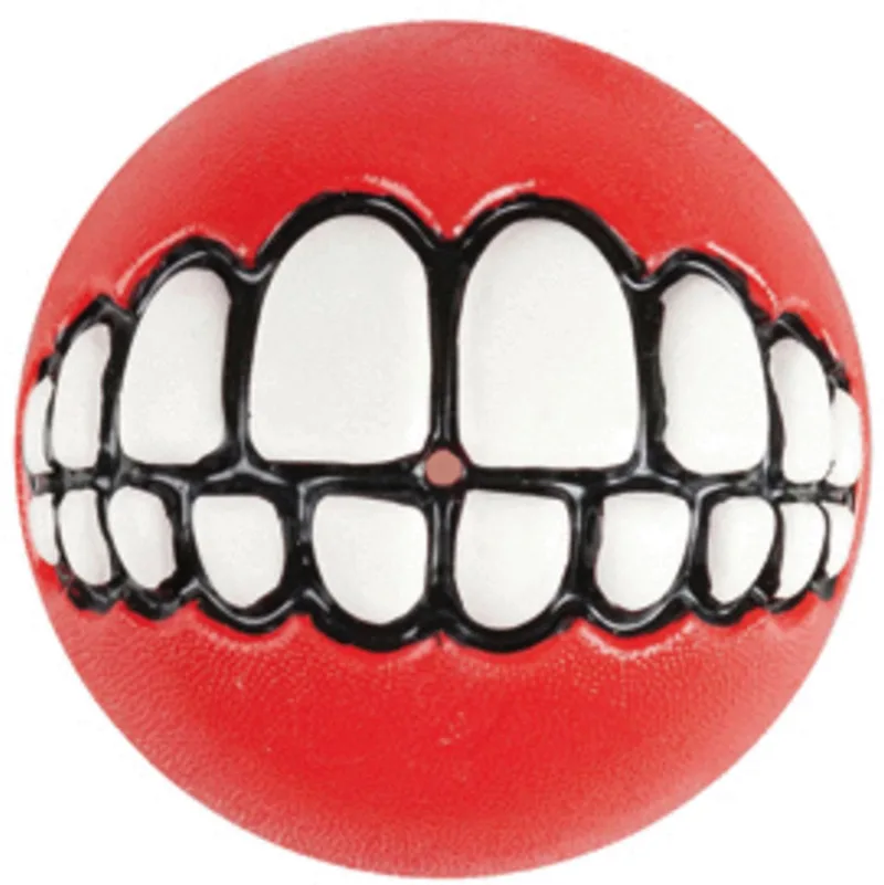 Grinz - Medium Harde Bal voor Honden by Rogz in Red – product photo