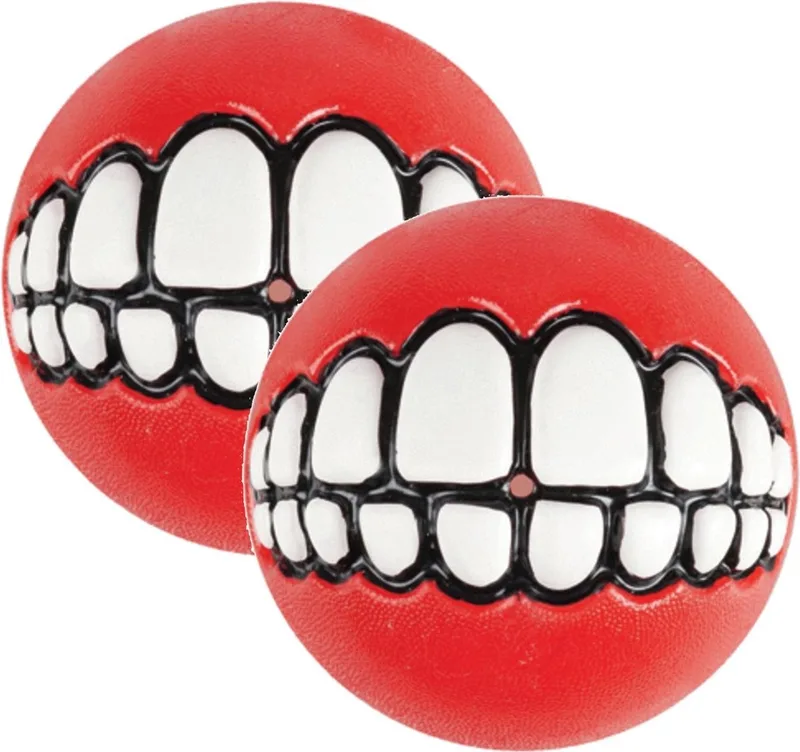 Grinz Treat Ball Medium - Hondenspeelgoed - 2 x M by Rogz in Red – product photo