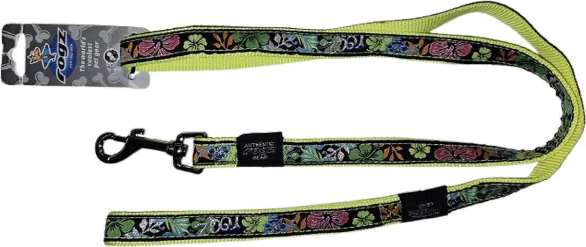 Hondenlijn Rogz Scooter Lijn Dayglo Floral -maat M de Rogz en Jaune – photo produit