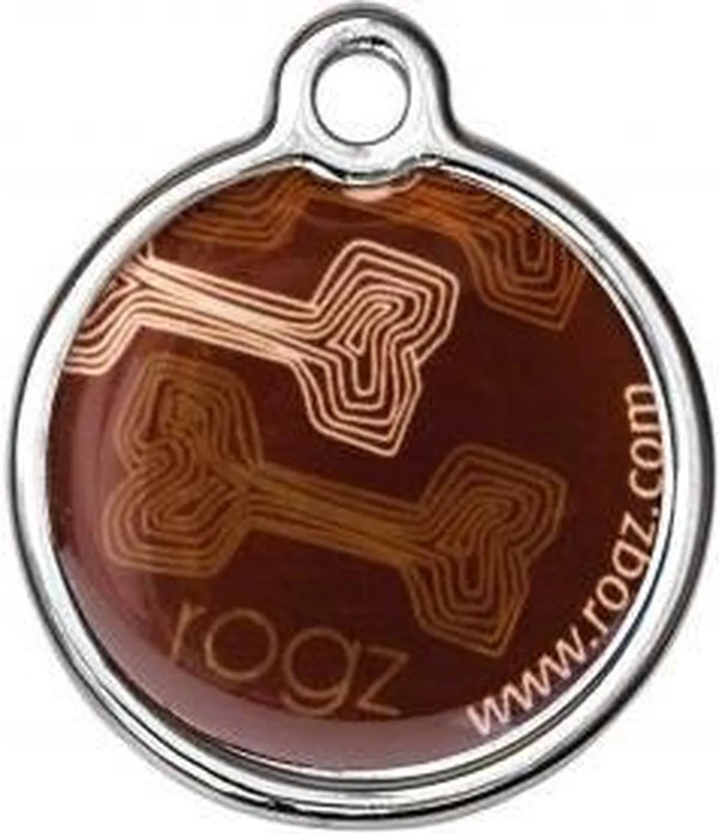 Hondenpenning Luxe - Mocha Bone de Rogz en Rvs – photo produit