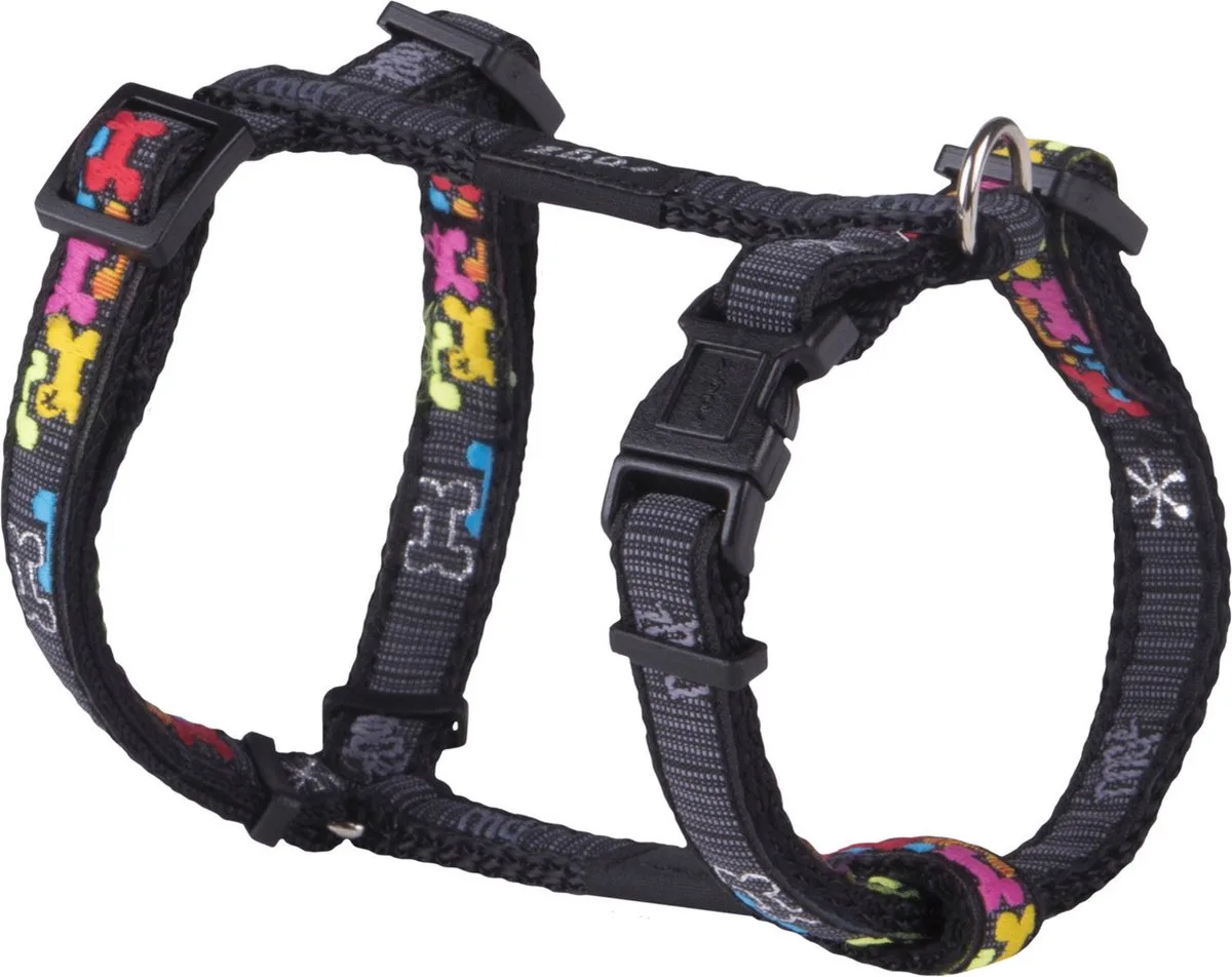 Jelly Tuigje Bone - Hondenharnas - Zwart S de Rogz en Multicolore – photo produit