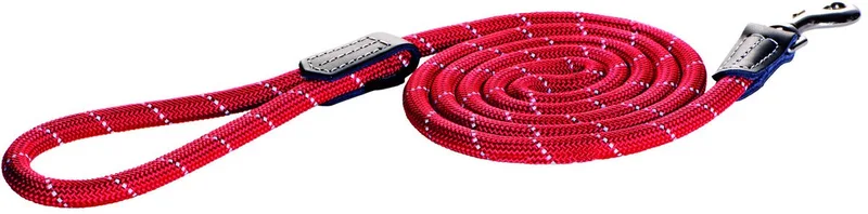 Rope Lijn Lang - Hondenriem - 180X0.9 cm de Rogz en Rouge – photo produit