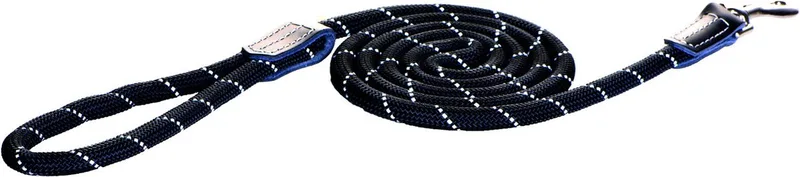 Rope Lijn Lang Zwart - Hondenriem - 180x0.9 cm by Rogz in Black, Pink, Red – product photo