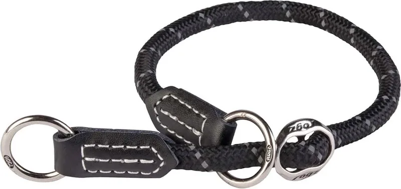 Rope Sliphalsband Zwart - Hondenhalsband - L 40-45x1.2 Cm by Rogz in Black, Red – product photo