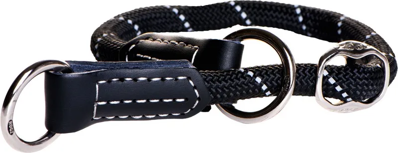 Rope Sliphalsband Zwart - Hondenhalsband - M 30-35x0.9 Cm von Rogz in Schwarz, Rot – Produktfoto