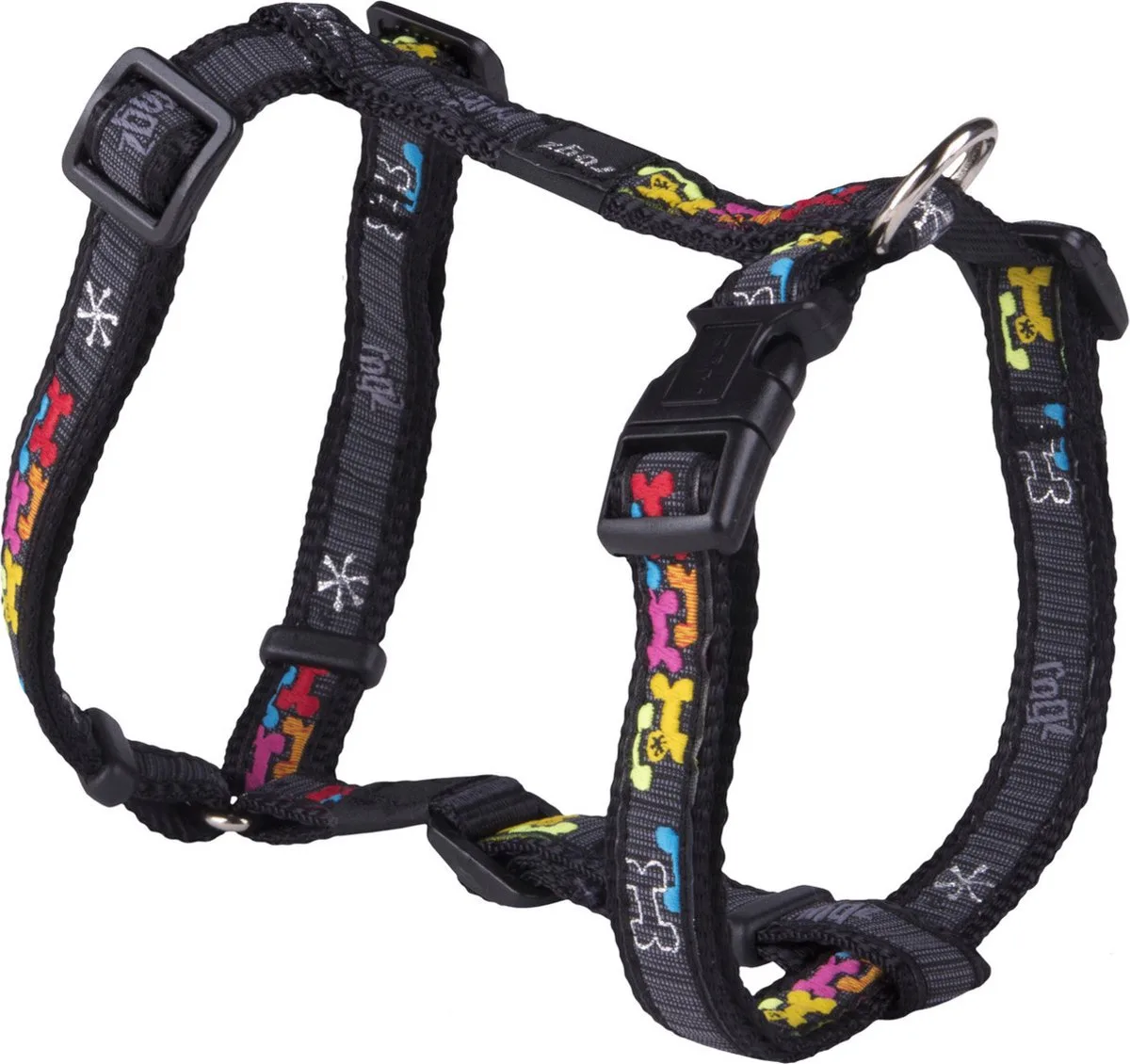 Scooter Tuigje Bone - Hondenharnas - Zwart M de Rogz en Multicolore – photo produit