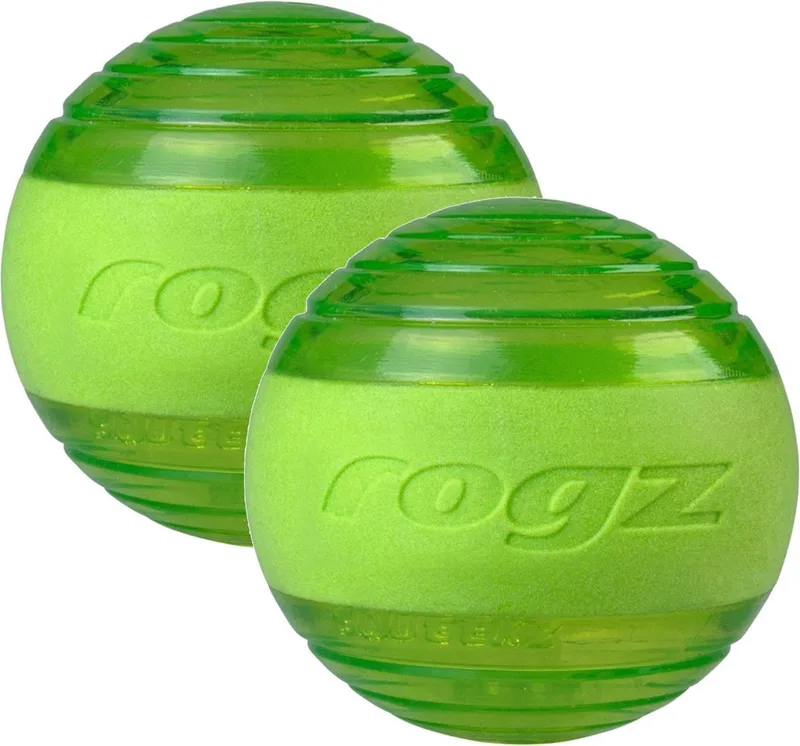 Squeekz 6.4 cm - Hondenspeelgoed - 2 x by Rogz in Lime – product photo