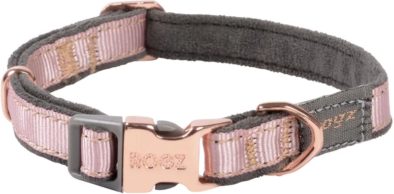 Urban Halsband Roze&Grijs&Rosé - Hondenhalsband - S de Rogz en Rose – photo produit