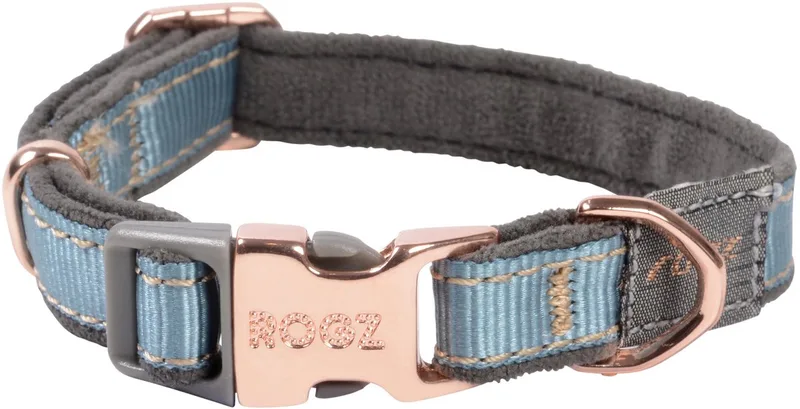 Urban Halsband Turquoise&Grijs&Rosé - Hondenhalsband - Xs de Rogz en Rosé – photo produit