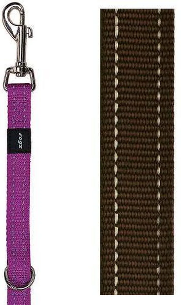 Utility Multilijn - Hondenriem - 180x1.6 cm M de Rogz en Marron – photo produit