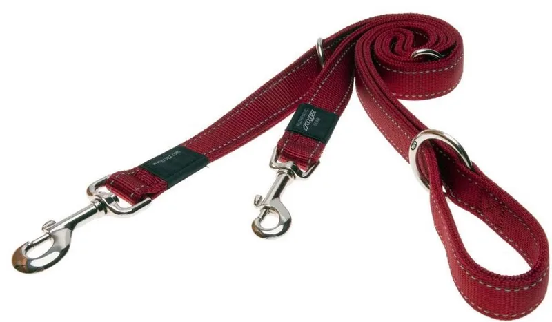 Utility Multilijn - Hondenriem - 180x1.6 cm M van Rogz in Rood – productfoto