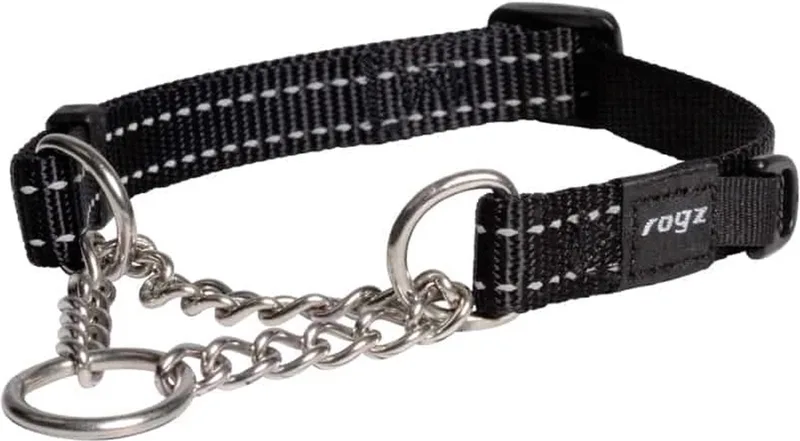 Utility Sliphalsband Ketting - Hondenhalsband - S 24-36x1.1 Cm de Rogz en Noir – photo produit