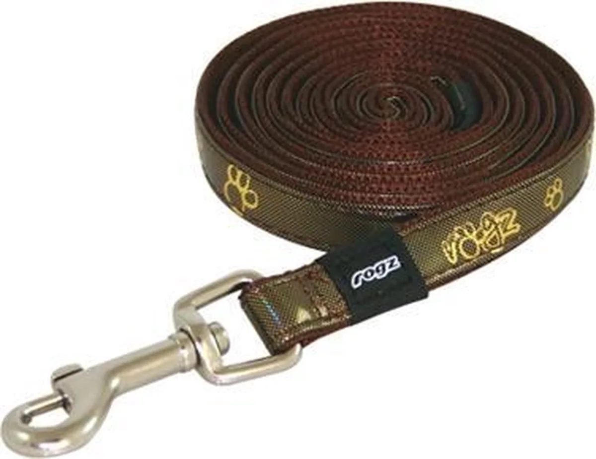 Zip Zap Long Lijn Puppy Choco 12 mmx1.8 mtr de Rogz en Marron – photo produit