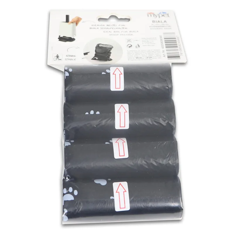 Hygiene zakjes voor de kattenschephouder Biala, Zwart, 4 rollen by Rotho Mypet – product photo