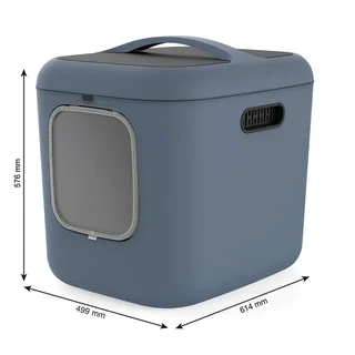 Kattenbak Biala Xl 62x50x58 cm - Kattentoilet von Rotho Mypet in Blau – Produktfoto 2 von 2