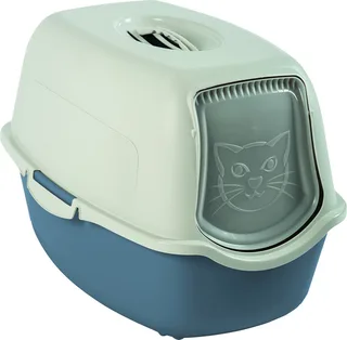 Kattenbak Eco Bailey 56x40x39 cm - Kattentoilet - Blauw&Beige fra Rotho Mypet i Blå – produktbillede 1 af 3