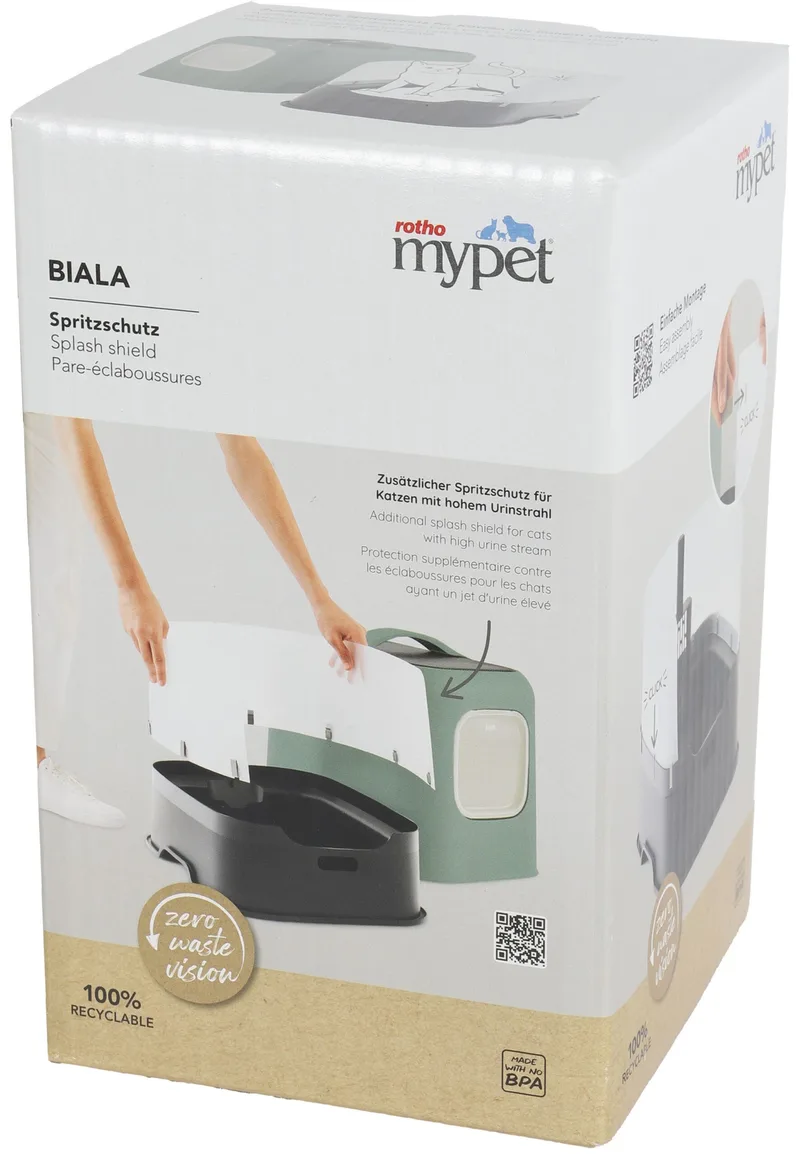 Splash Shield voor Kattentoilet Biala, wit by Rotho Mypet – product photo