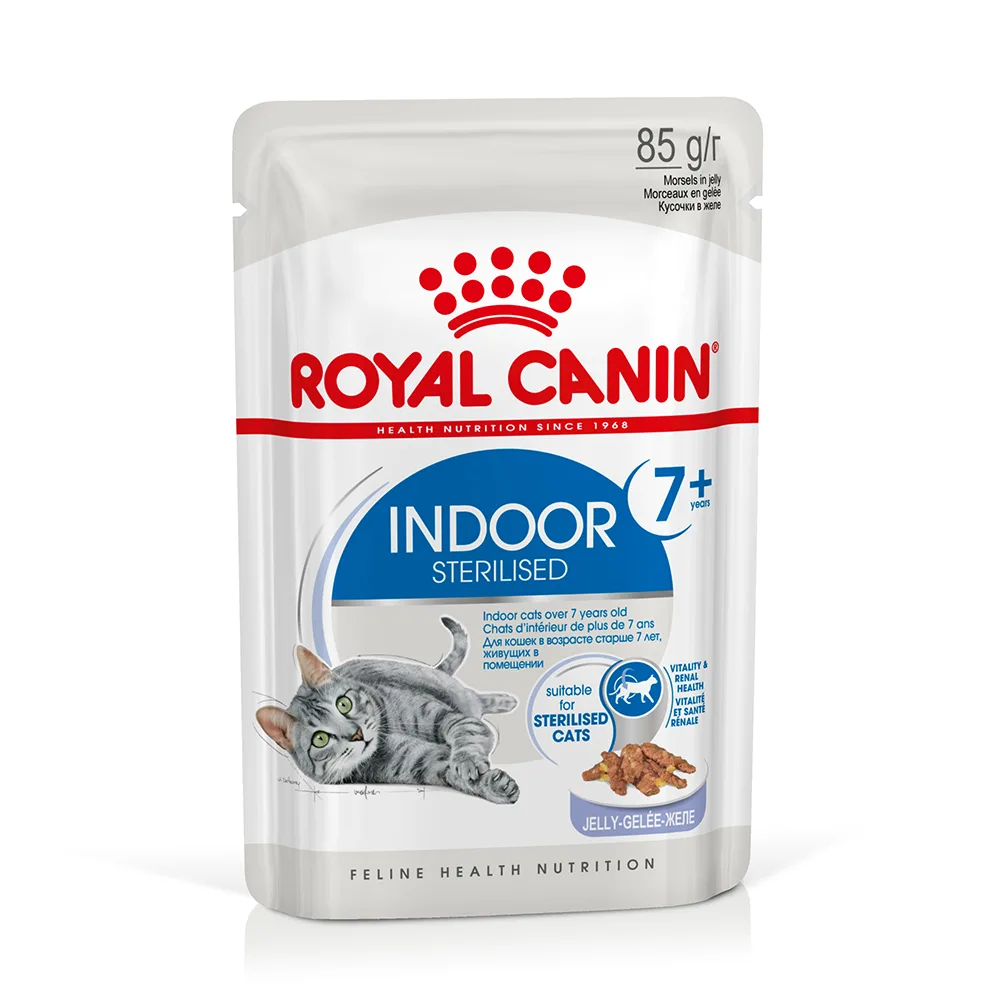 12x85g Indoor Sterilised 7+ in Gelei Royal Canin Kattenvoer by Royal Canin – product photo