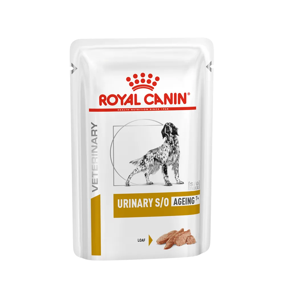 24x 85 g Royal Canin Veterinary Canine Urinary S/O Ageing 7+ Mousse natvoer voor honden de Royal Canin – photo produit