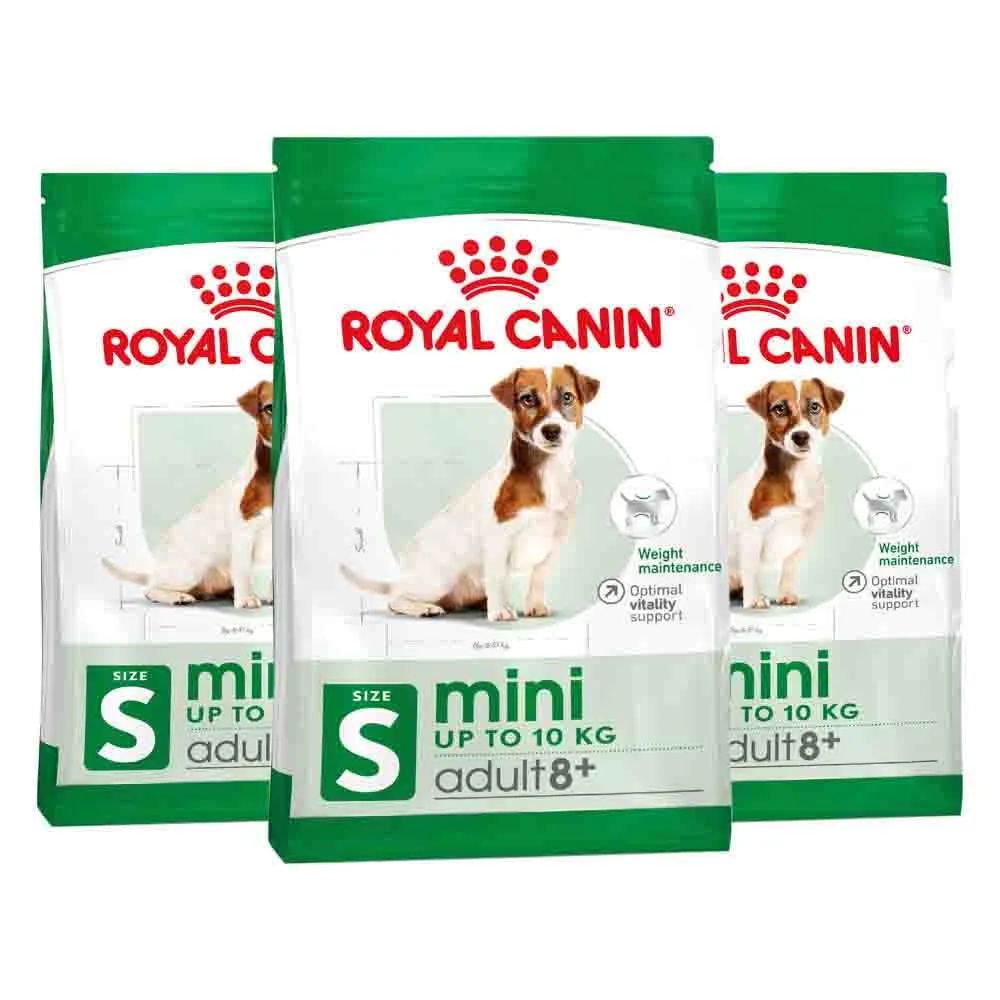 3x Royal Canin Hondenvoer Droog Mini 8+ 2 kg van Royal Canin – productfoto