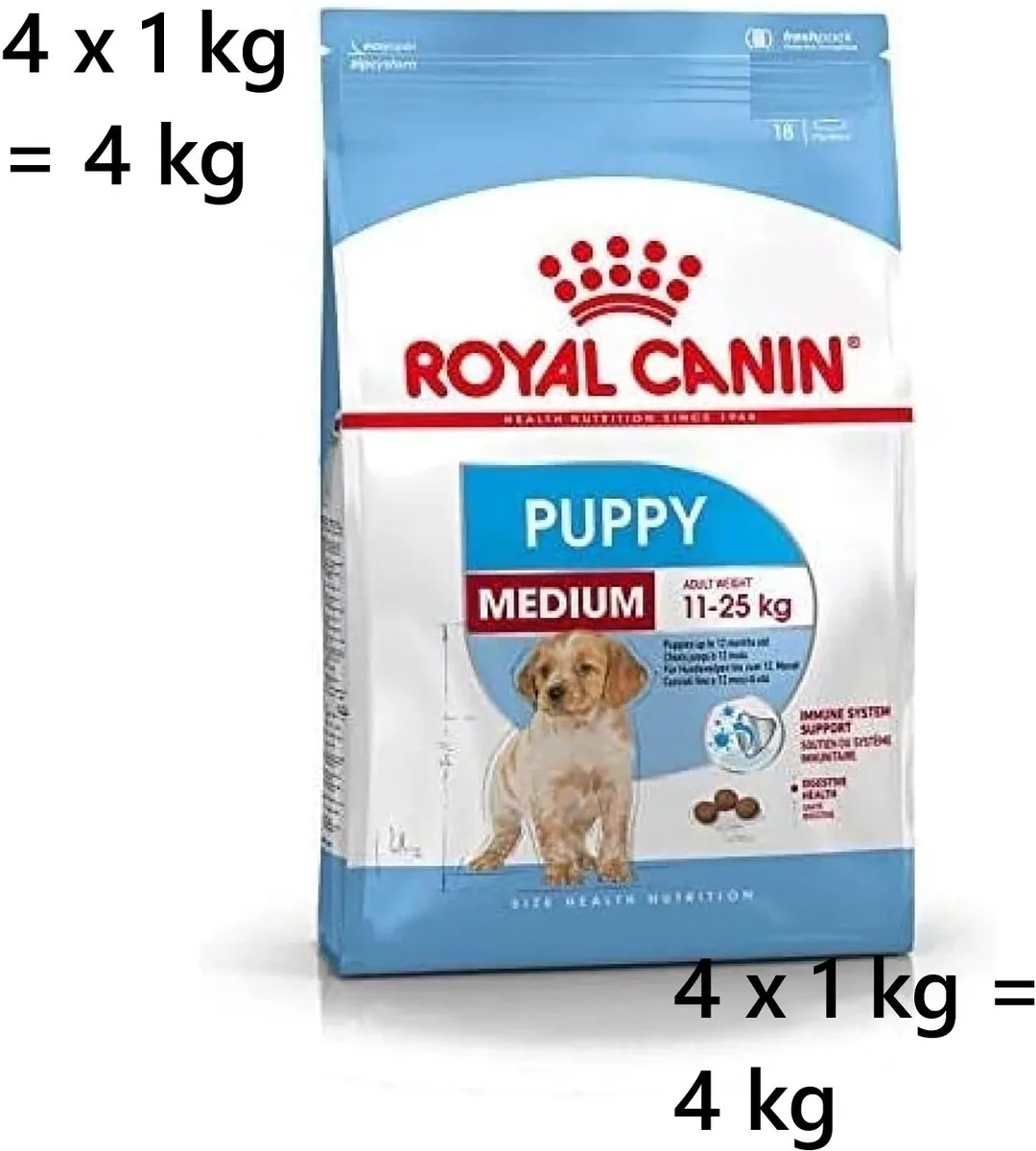 ** 4 X 1 KG * ROYAL CANIN PUPPY MEDIUM van 2-12 maanden (adult gewicht 11-25 kg ) by Royal Canin – product photo