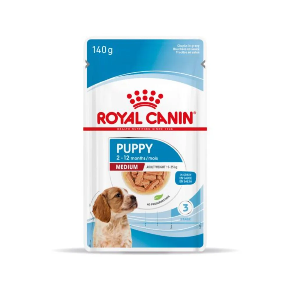 40x Royal Canin Medium Puppy Hondenvoer Nat 140 gr de Royal Canin – photo produit