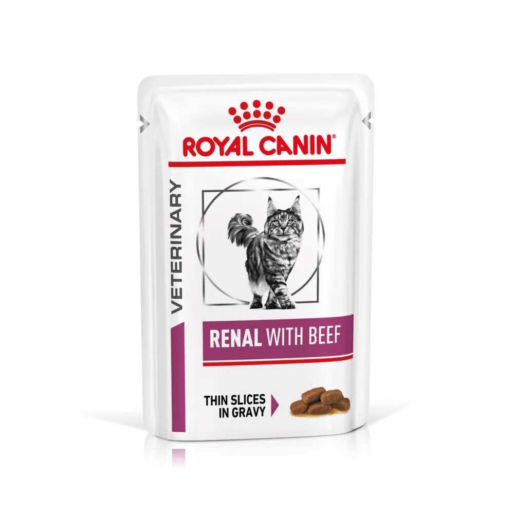 48x Royal Canin Kattenvoer Nat Renal met Rund 85 gr by Royal Canin – product photo