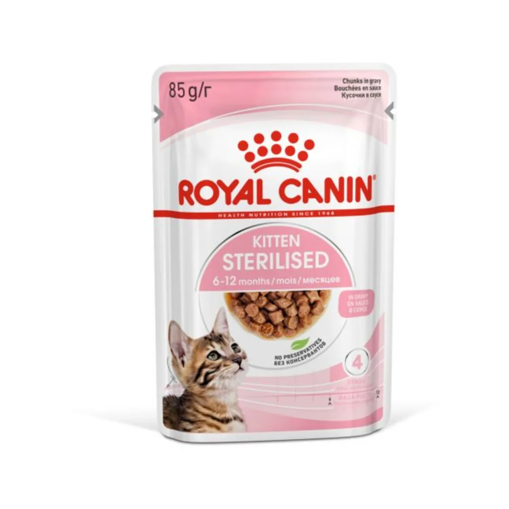 48x Royal Canin Kitten Sterilised Gravy Kattenvoer Nat 85 gr de Royal Canin – photo produit