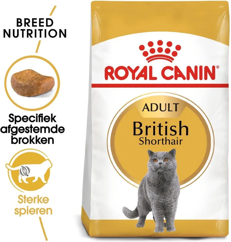 4x Royal Canin British Shorthair - Kattenvoer Brokjes - 2 kg von Royal Canin – Produktfoto