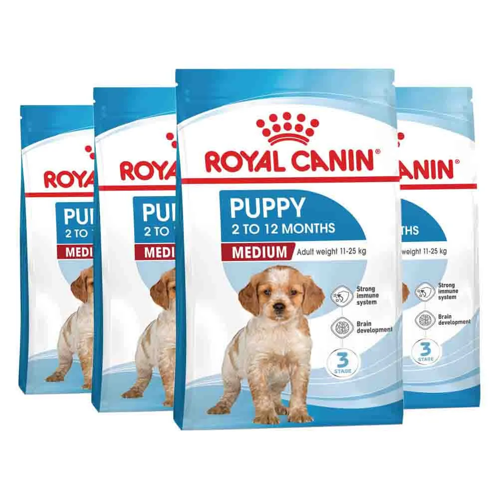 4x Royal Canin Puppy Hondenvoer Medium 4 kg von Royal Canin – Produktfoto