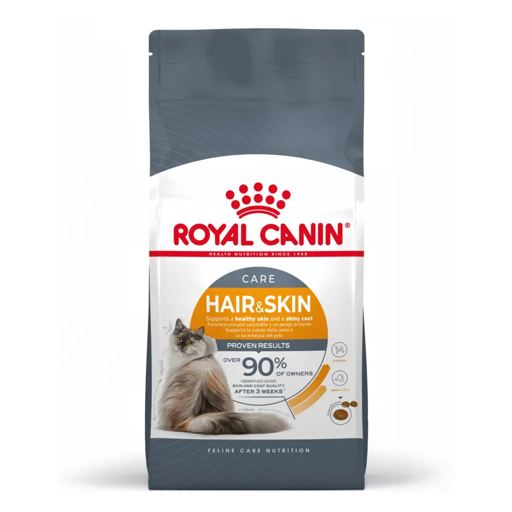 6x Royal Canin Kattenvoer Droog Hair and Skin 2 kg van Royal Canin – productfoto
