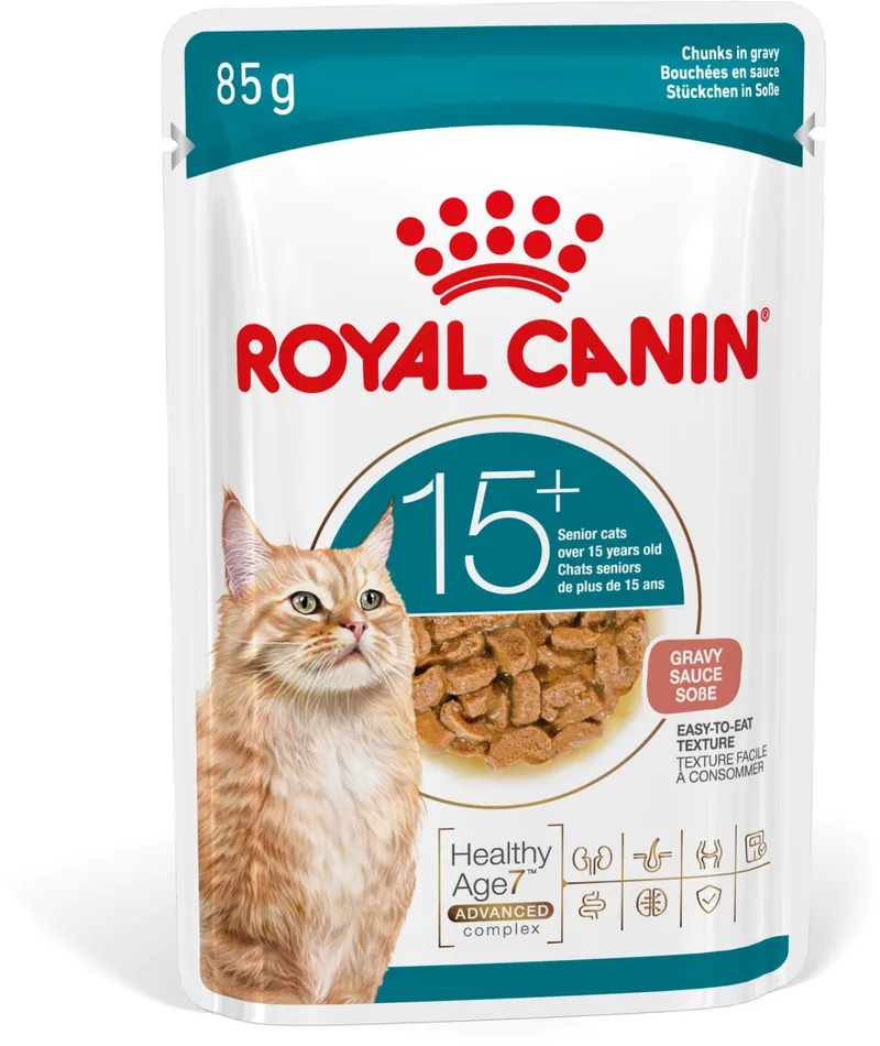 Nourriture Humide Pour Chats Ageing 15+ Gravy Senior 12x85g de Royal Canin – photo produit
