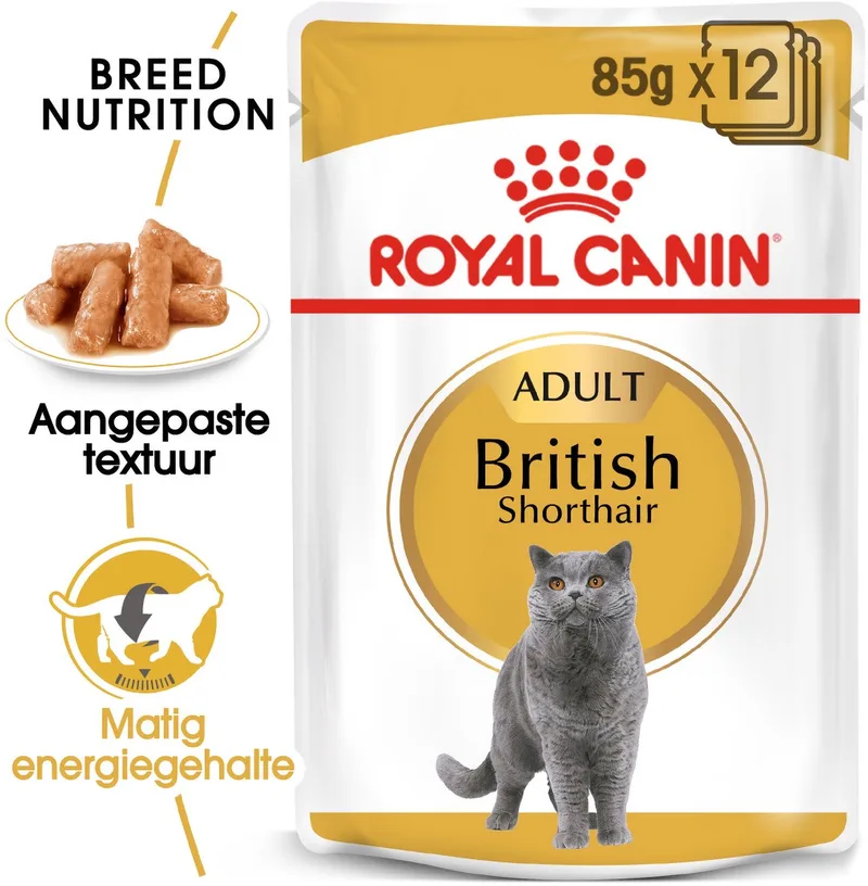 British Shorthair Adult in Loaf - Kattenvoer - 12x85g - Brits korthaar by Royal Canin – product photo