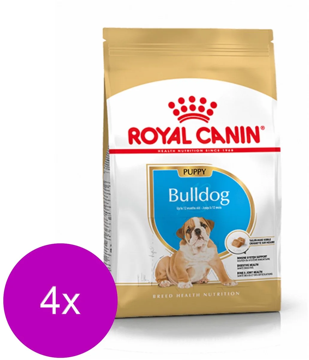 Bulldog - Puppy-Hondenvoer - 4 x 3 kg van Royal Canin – productfoto