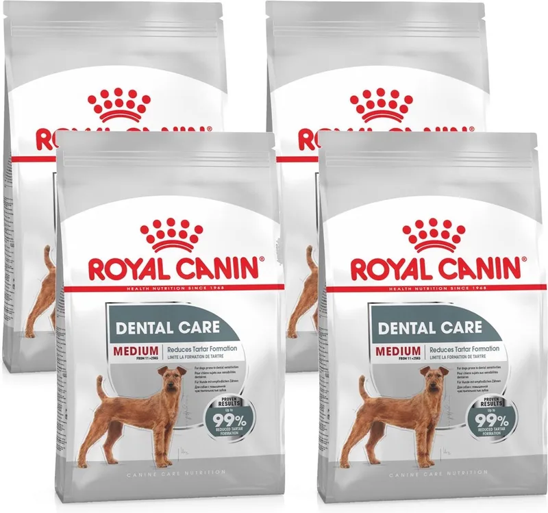 Dental Care Medium - Hondenvoer - 4 x 3 kg by Royal Canin – product photo