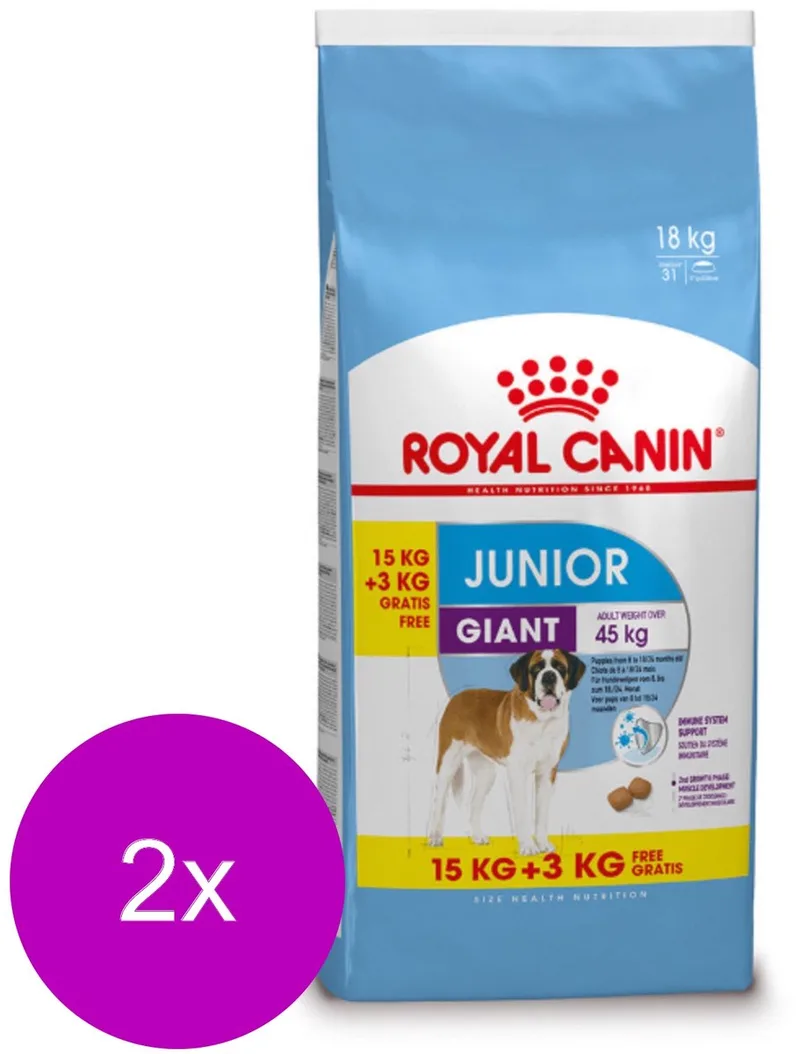 Giant Junior - Hondenvoer - 2 x 15+3 kg von Royal Canin – Produktfoto