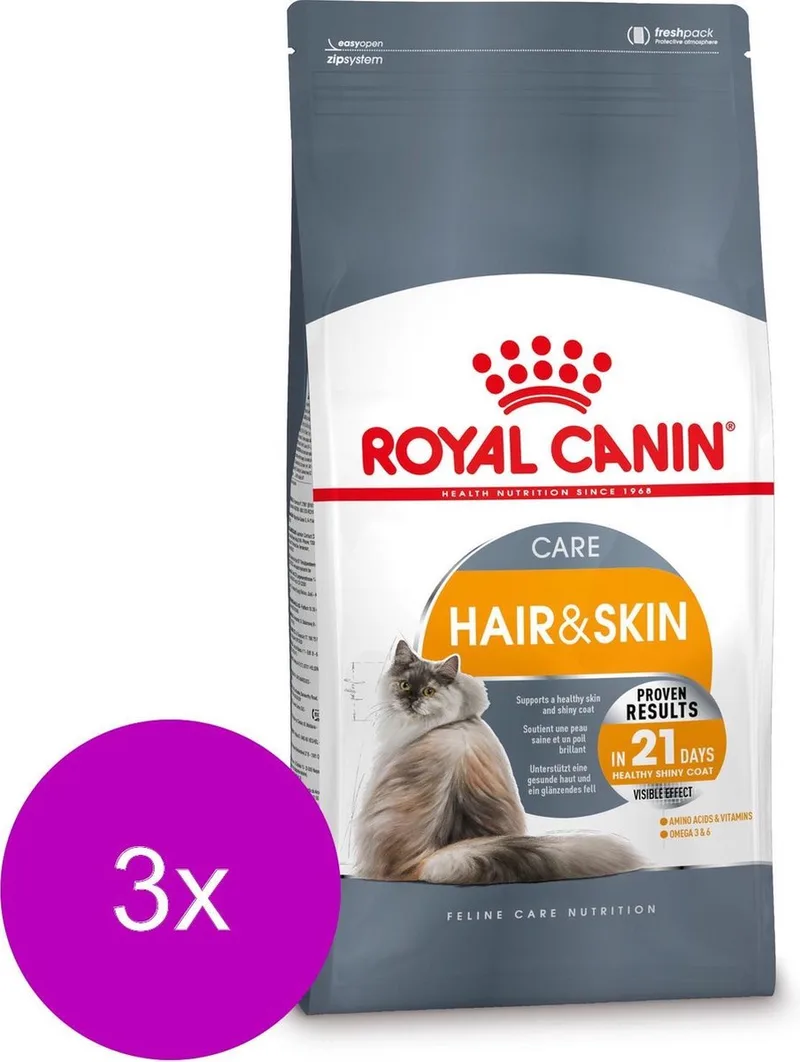 Hair & Skin Care - Kattenvoer - 3 x 2 kg de Royal Canin – photo produit