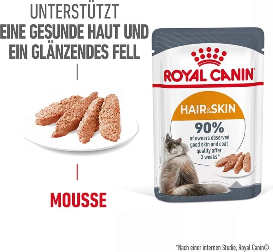 Hair & Skin Mousse 12x85g - 1.020 g von Royal Canin – Produktfoto