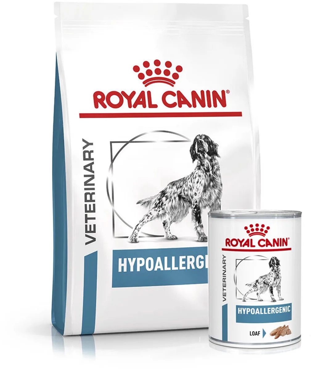 Hypoallergenic Combi bundel - 7 kg + 12 x 400 gr von Royal Canin – Produktfoto